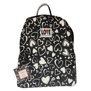 Brighton Backpack Endless Love Heart Print Travel Bag School‎ Bookbag Purse